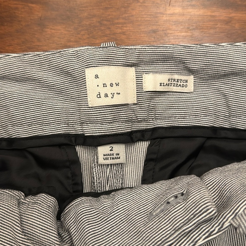 Gray Striped Pants
